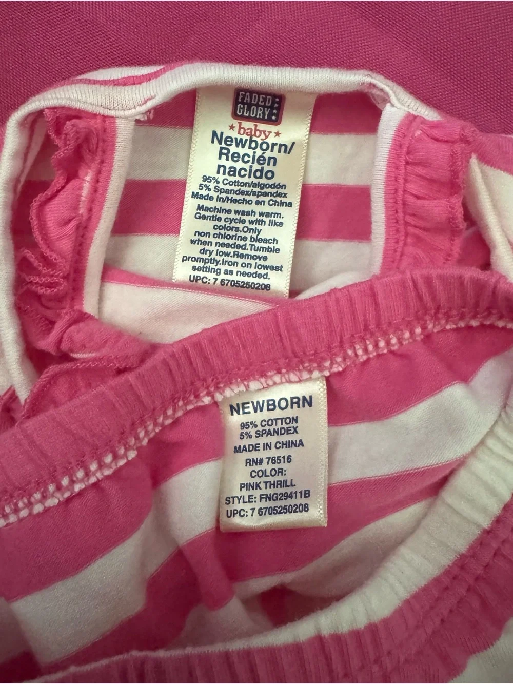 Faded Glory Baby Newborn Matching Tank & Shorts Set BUNDLE / Newborn Bundle